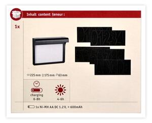 Paulmann 95388 - LED/0,05W IP44 Număr solar cu senzor DAYTON 1,2V