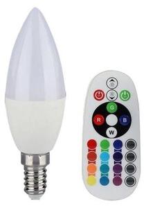 Bec LED RGB dimabil E14/3,5W/230V 6400K + telecomandă