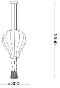 Lustră pe cablu DREAM BIG 1xE27/42W/230V Ideal Lux
