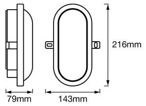 Osram - Aplică LED de exterior BULKHEAD, 11W, 230V, IP54, negru