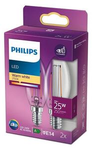 SET 2x bec LED VINTAGE Philips E14/2W/230V 2700K