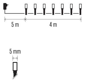 Ghirlandă lumini LED pentru exterior 40xLED/9m IP44, alb rece