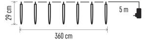 Instalație LED de Crăciun de exterior 140xLED/8,6m IP44