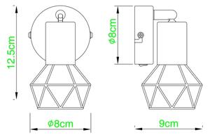 Spot de perete XARA 1xE14/40W/230V Globo 54802S-1AB