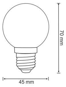 SET 2x bec LED PARTY E27/0,5W/36V verde
