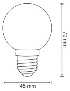SET 2x bec LED PARTY E27/0,5W/36V albastru