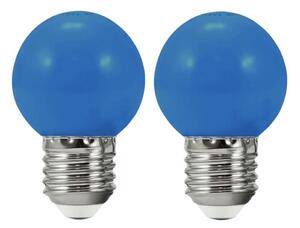 SET 2x bec LED PARTY E27/0,5W/36V albastru
