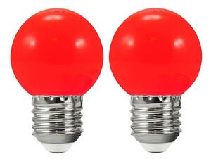 SET 2x bec LED PARTY E27/0,5W/36V roșu