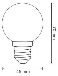 SET 2x bec LED PARTY E27/0,5W/36V alb