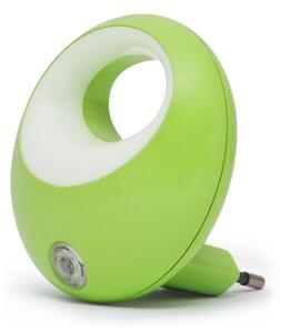 Corp de iluminat LED de orientare pentru priză cu senzor LED/1W/230V verde