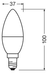 Bec LED antibacterian B40 E14/4,9W/230V 4000K Osram