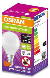 Bec LED antibacterian P40 E14/4,9W/230V 4000K Osram