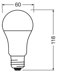 Bec LED antibacterian A60 E27/13W/230V 2700K Osram