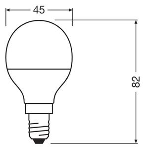 Bec LED antibacterian P40 E14/4,9W/230V 2700K Osram