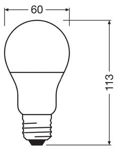 Bec LED antibacterian A60 E27/8,5W/230V 2700K Osram