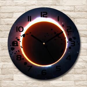 Ceas de sticlă pe perete rotund Eclipsă