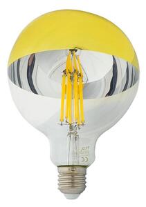 Bec LED cu cap sferic oglindit DECOR MIRROR G125 E27/12W/230V 4200K auriu