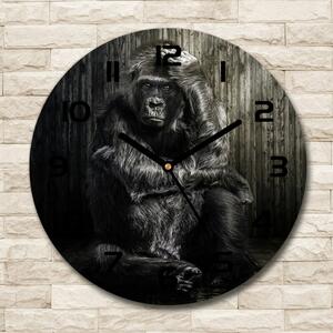 Ceas rotund de perete din sticlă Gorilă