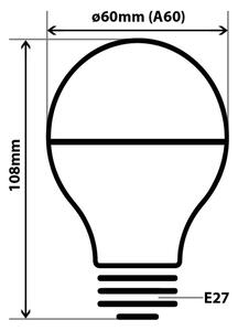 Bec LED cu cap sferic oglindit DECOR MIRROR A60 E27/8W/230V 4200K auriu