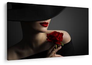 Tablou - Femeia cu flori (90x60 cm)