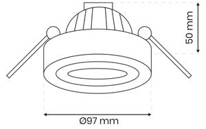 Spot LED încastrat NUSA 1xGU5,3/MR16/50W/12V rotund alb