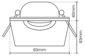 Plafonieră încastrată EYE 1xGU10/25W/230V pătrată albă