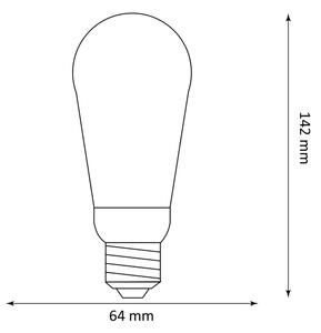 Bec LED DECO VINTAGE G80 E27/4W/230V 1800K