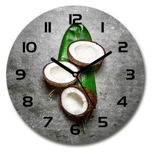 Ceas din sticlă rotund jumătăți de nucă de cocos