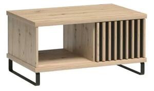 Masuta CALI C8, stejar artisan/negru, PAL/metal, 90x58x46 cm