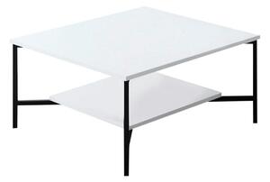 Masuta cafea Black Line, alb/negru, PAL, 80x80x40 cm