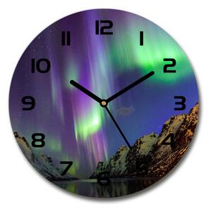 Ceas din sticlă rotund Aurora boreala