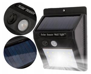 Aplica solară de perete cu senzor LED/0,55W/3,7V 1200 mAh IP65