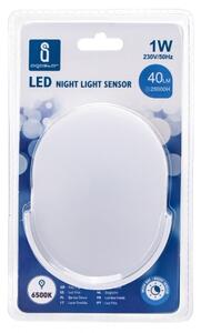 Aigostar - Lumină LED de veghe cu senzor LED/1W/230V oval