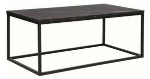 Masuta ROSSI A, negru cu efect de marmura/negru, PAL melaminat/metal