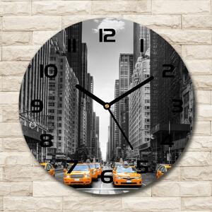 Ceas din sticlă rotund New York taxiuri