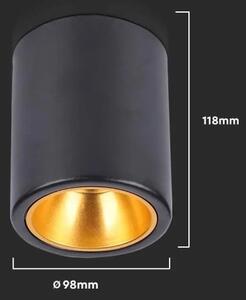 Spot 1xGU10/35W/230V negru rotund