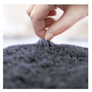 Covoras baie, set 3 piese pufoase, grosime 50 mm, spalare la 30 grade, gri
