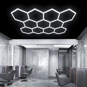 Panou LED HoneyComb, 11 Hexagoane, Lumină Rece 6500K, 368W