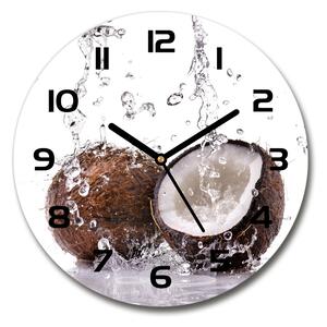 Ceas din sticlă rotund Și apă de nucă de cocos