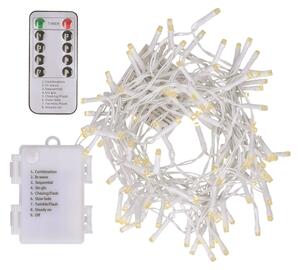 Instalație LED de Crăciun de exterior BRILAGI 120xLED/8 funcții/3xAA 9,5m IP44 alb cald