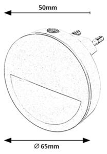 Corp de iluminat LED de veghe cu senzor PUMPKIN LED/0,5W/230V d. 65 mm Rabalux 2283