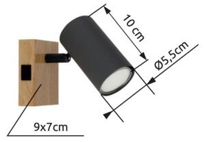 Globo 57911-1G - Aplica de perete ROBBY 1xGU10/25W/230V gri/maro