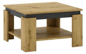 Masuta cafea LEJSY, stejar artisan/gri grafit, 68x68x41 cm