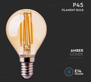 Bec LED FILAMENT AMBER P45 E14/4W/230V 2200K