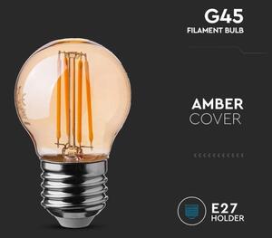 Bec LED FILAMENT AMBER G45 E27/4W/230V 2200K