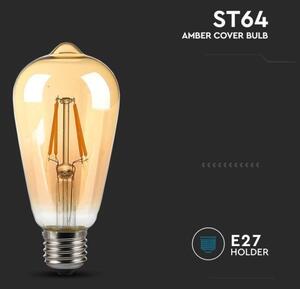 Bec LED FILAMENT AMBER ST64 E27/8W/230V 2200K