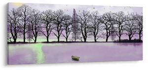 Tablou - Barcă pe lac (120x50 cm)