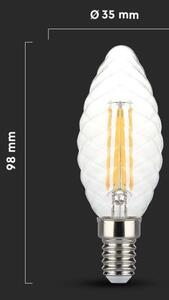 Bec LED dimabil FILAMENT E14/4W/230V 3000K
