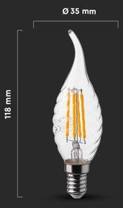 Bec LED FILAMENT E14/4W/230V 4000K