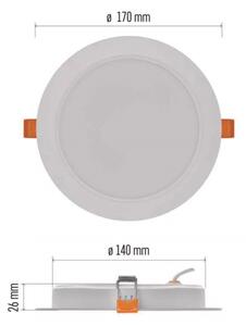 Corp de iluminat LED încastrat LED/18W/230V d. 17 cm alb